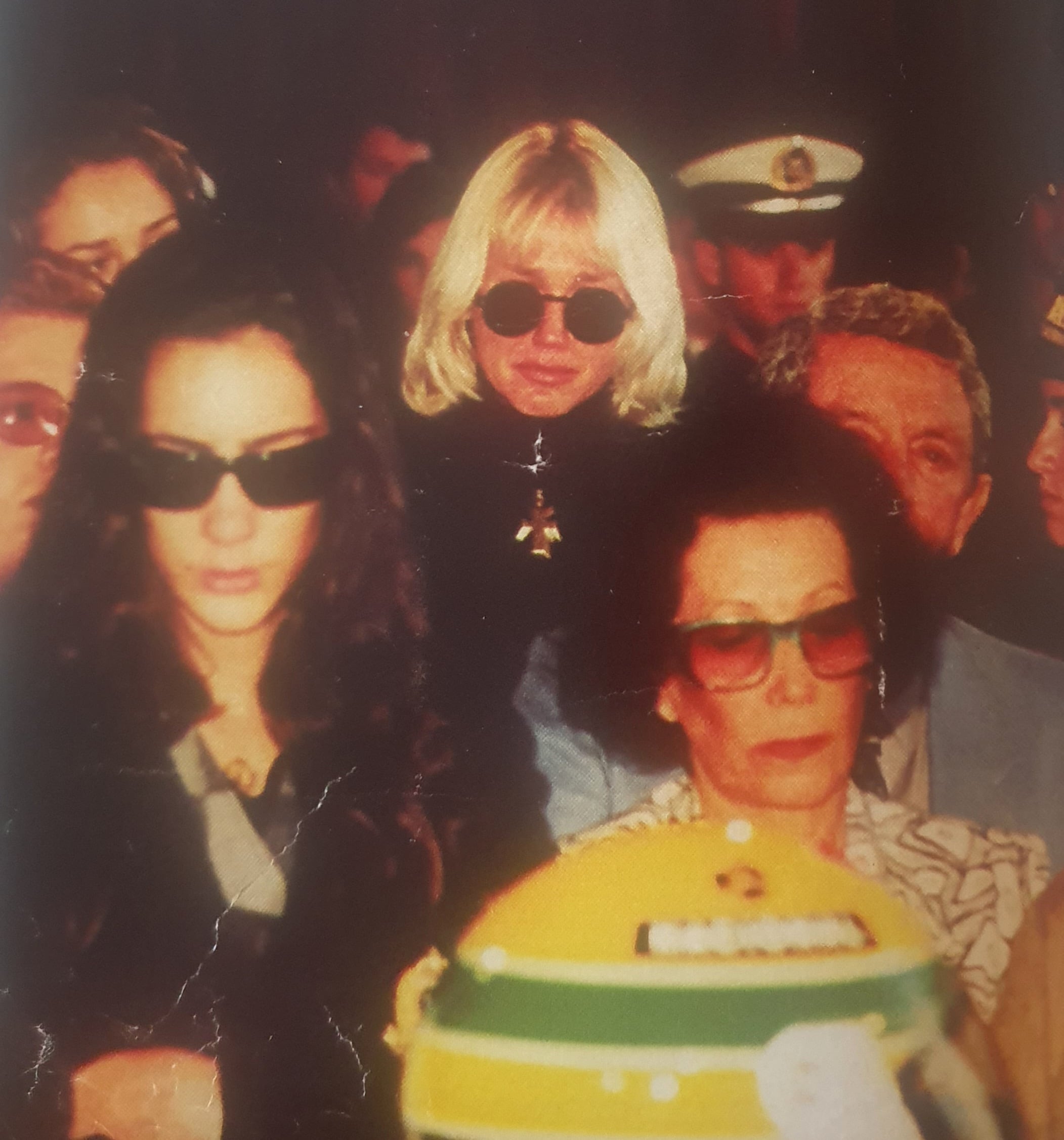 Xuxa en el velorio de Ayrton Senna