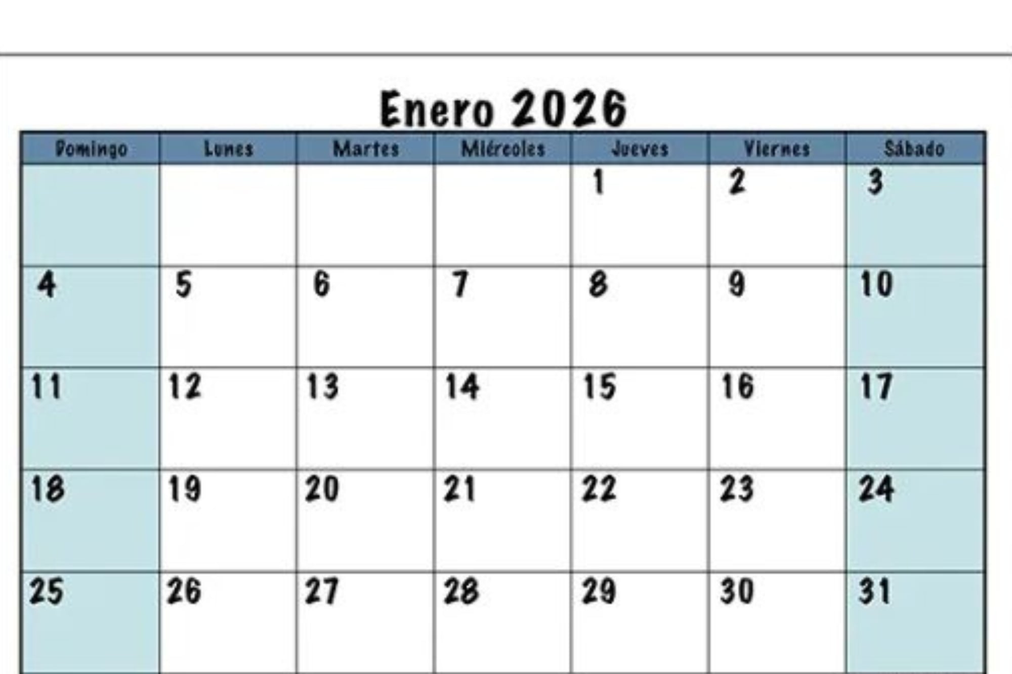 Un diseño para marcar los eventos del mes