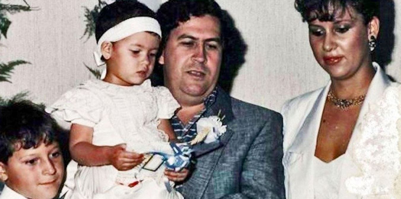 Pablo Escobar Gaviria y familia.