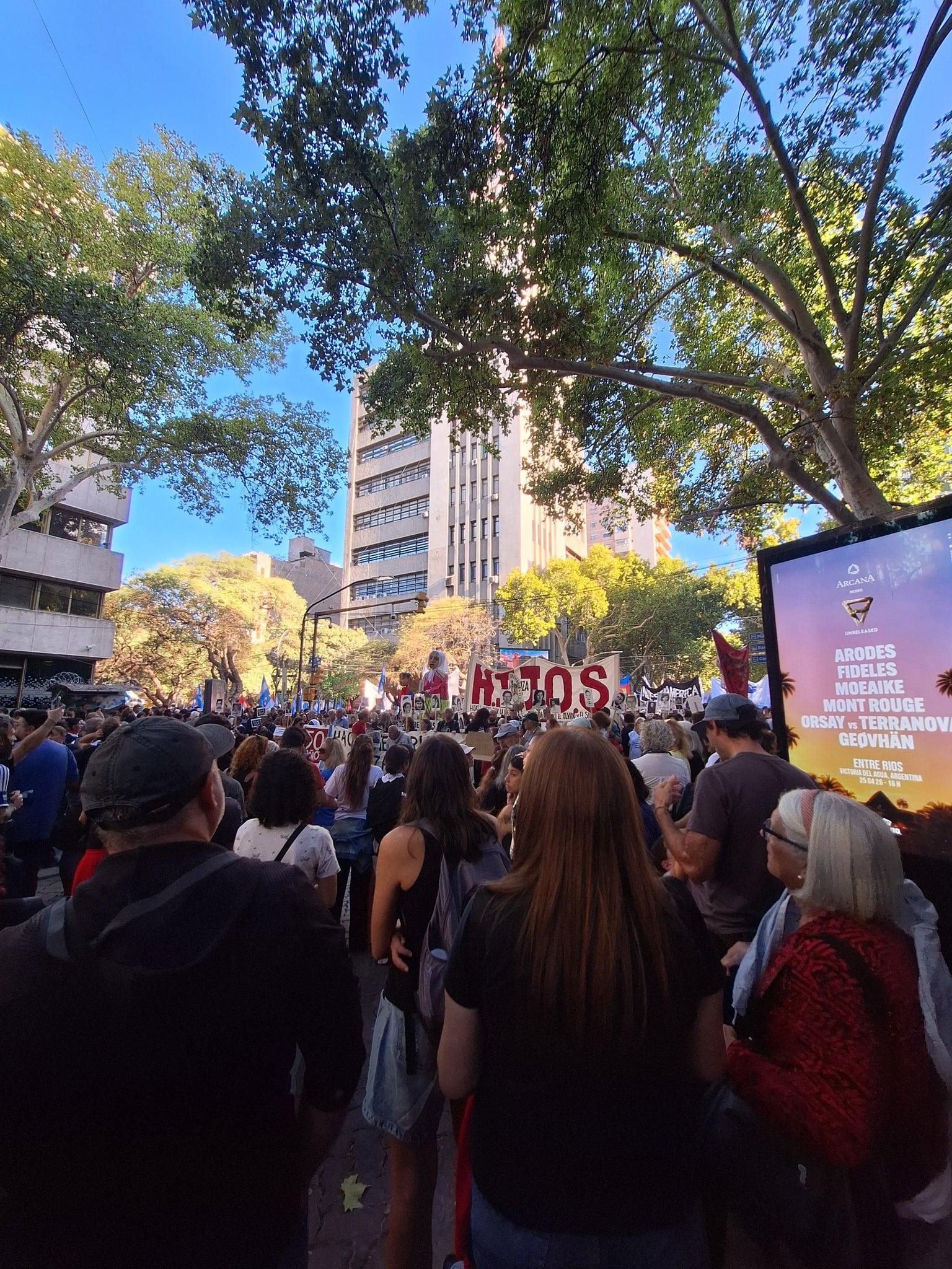La marcha en la ciudad de Mendoza