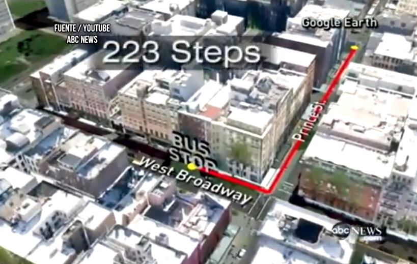 El recorrido que hizo Etan Patz antes de desaparecer (Foto: Captura ABC News)
