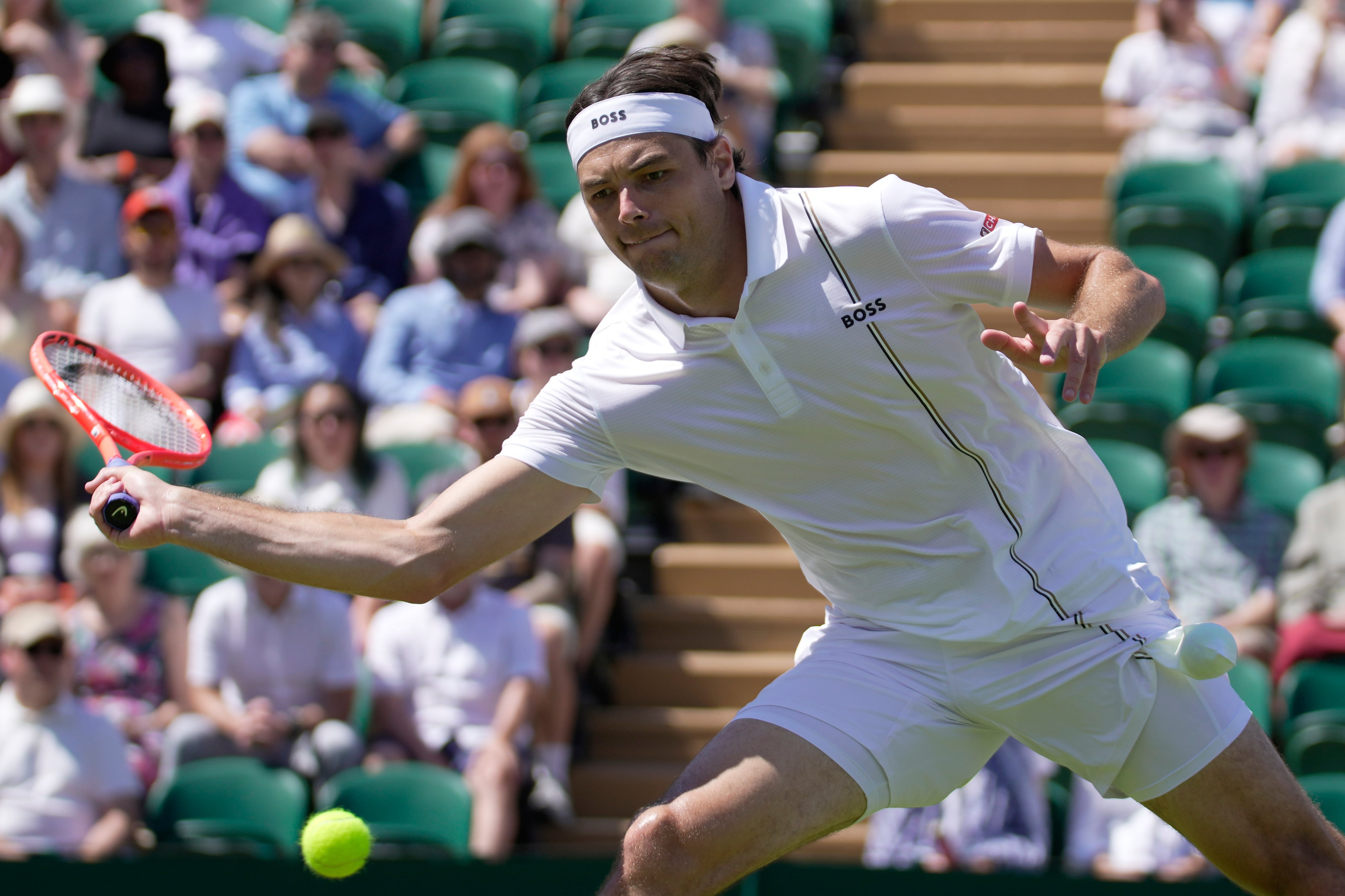 Taylor Fritz afronta este sábado los 16vos de final de Wimbledon ante el italiano Lorenzo Sonego