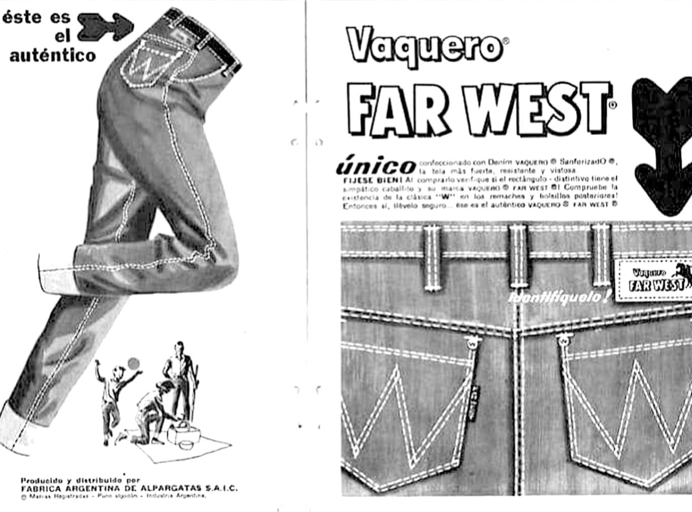 Publicidad de los vaqueros Far West