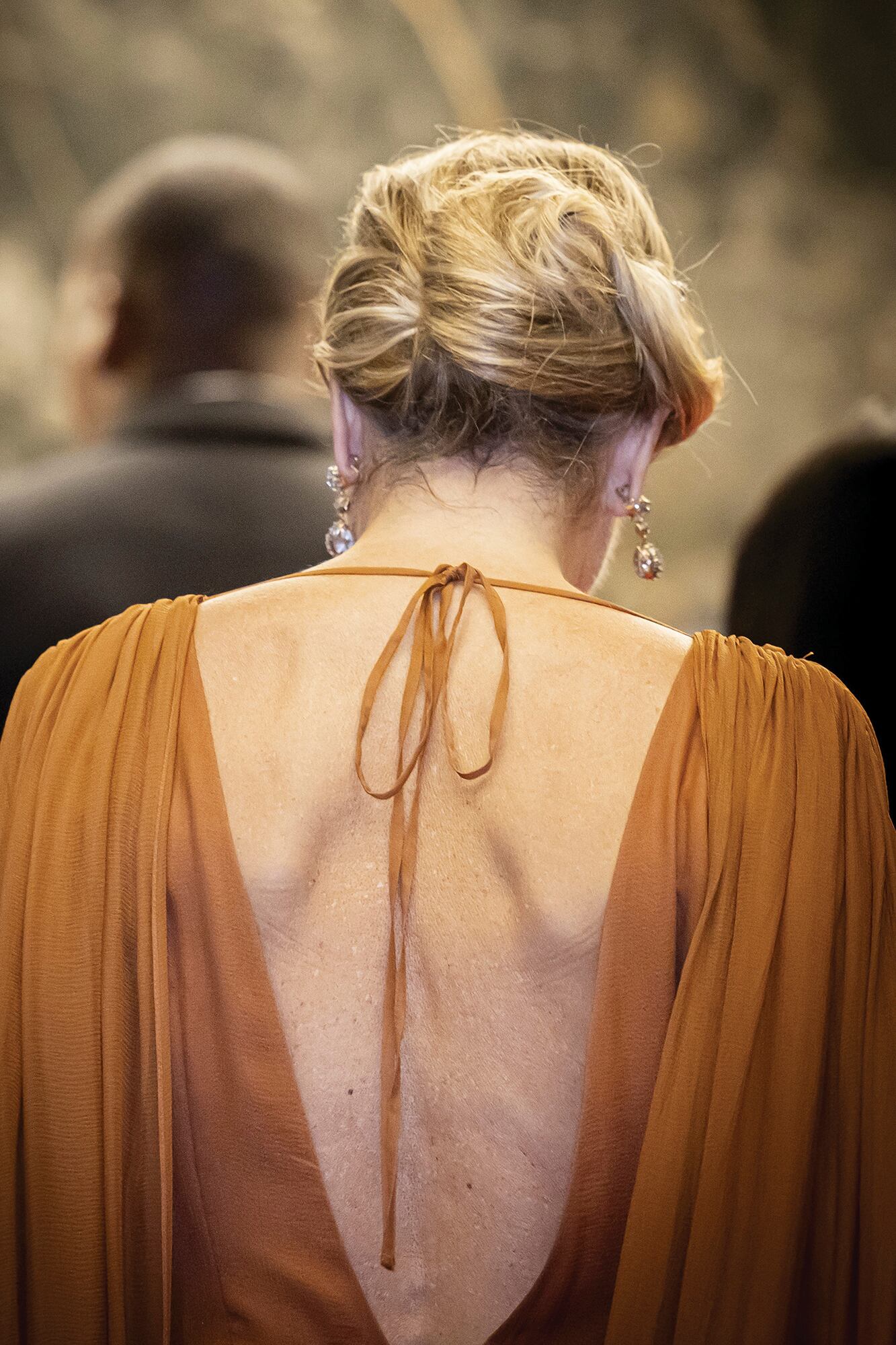 Un detalle del impactante vestido