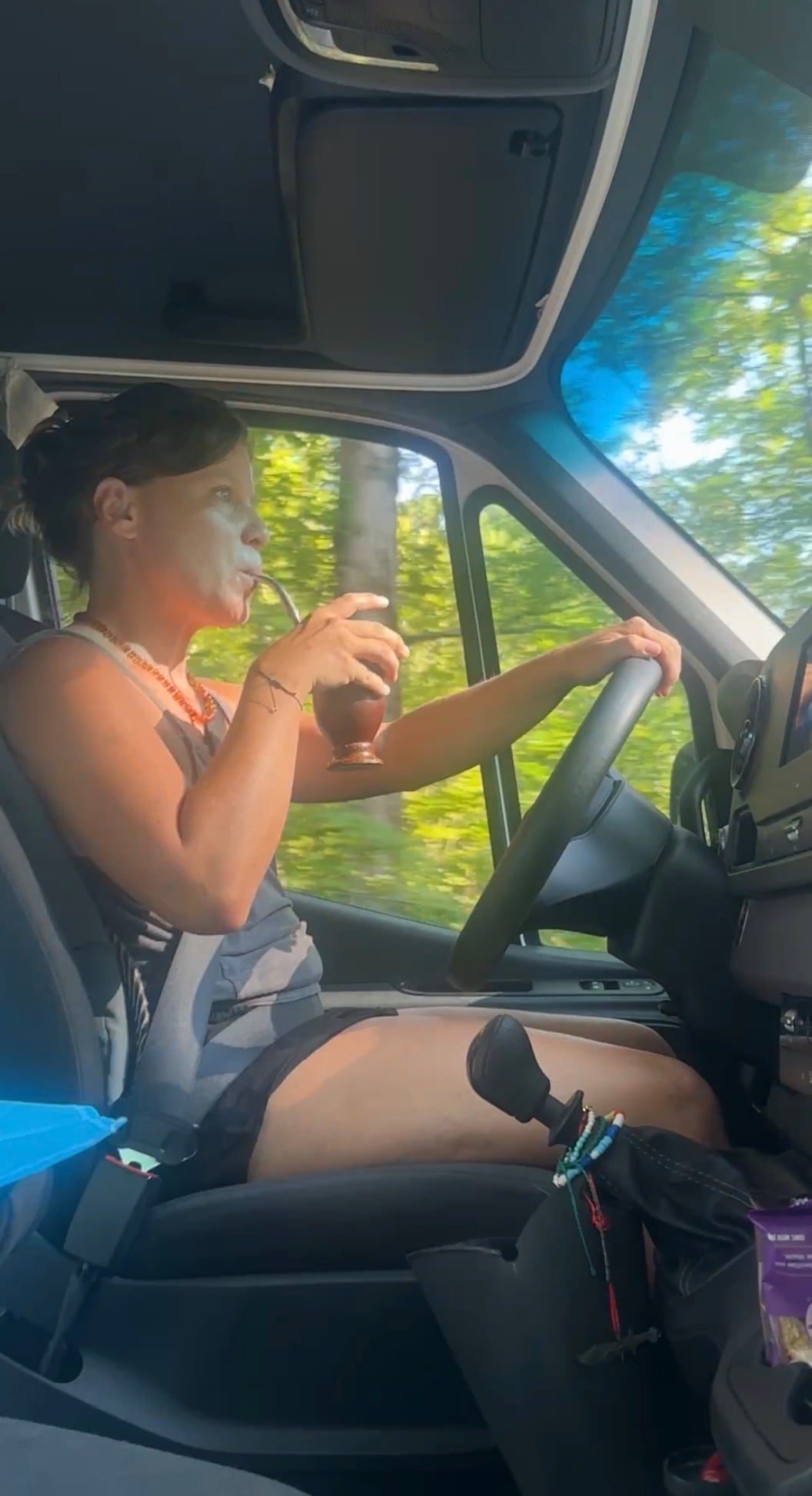 Shiru Lerner en su motorhome