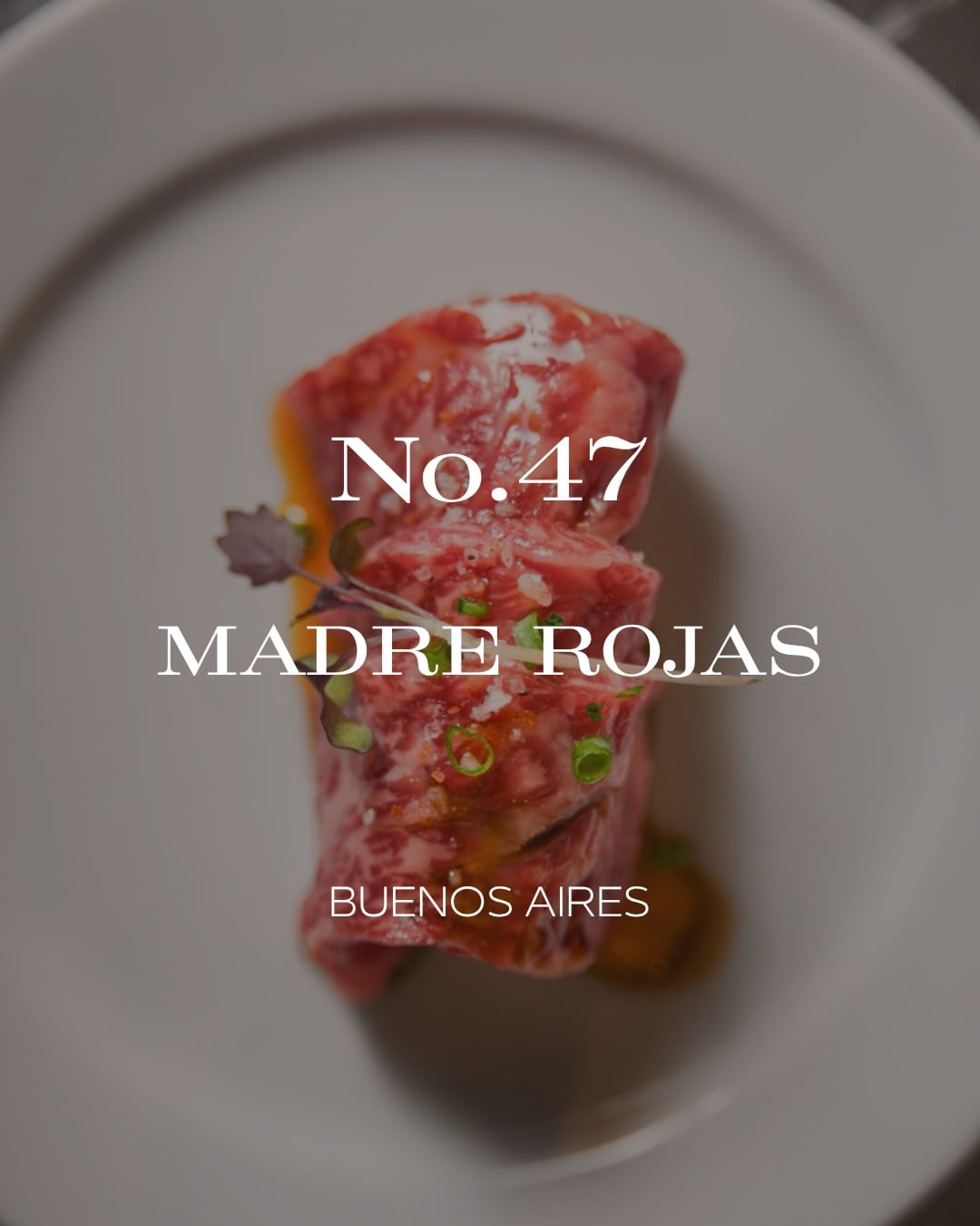 Madre Rojas fue elegido en el puesto 47 de World’s Best Steak Restaurants 2026