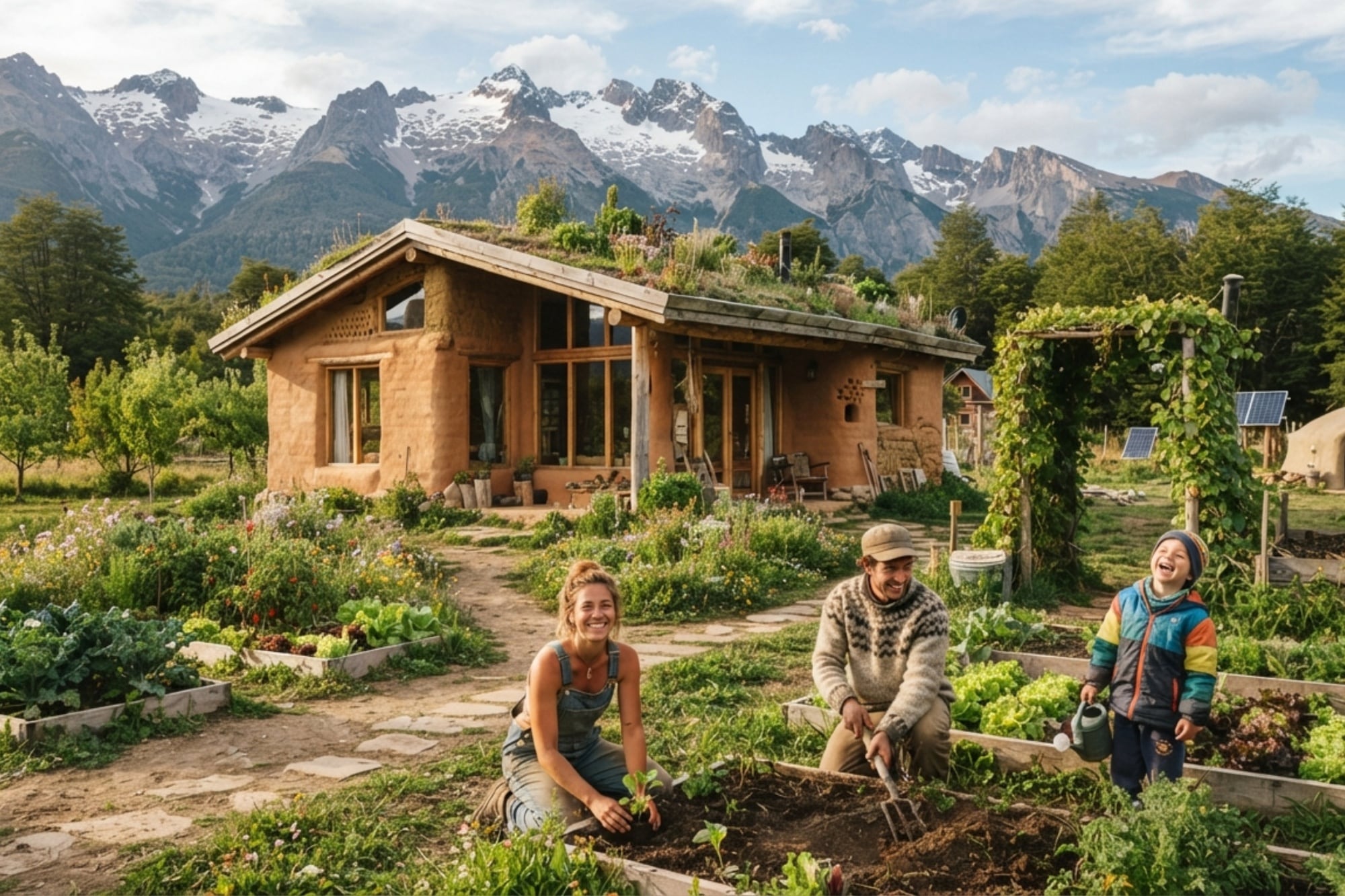 Buscan voluntarios para vivir gratis en Trevelin a cambio de trabajar en una granja, cuidar un niño y alojarse en una casa de tierra
