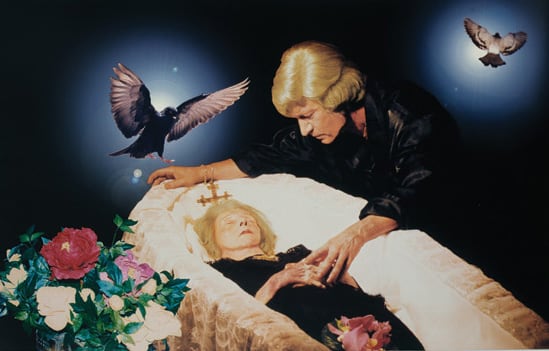 Obra que representa a Klemm con su madre, Rosita, a quien adoraba