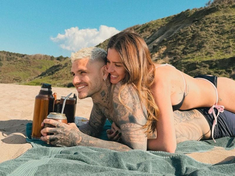 Mauro Icardi compartió las mejores postales de su primera salida en familia a la playa con la China Suárez y sus hijos