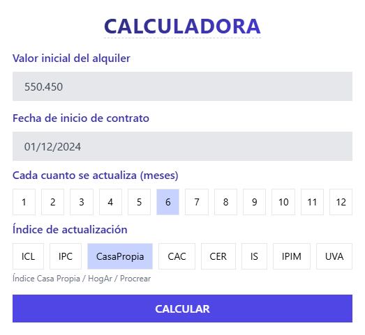 Los contratos firmados entre el 17 de octubre y el 29 de diciembre de 2023 se ajustan cada seis meses con el índice de Casa Propia