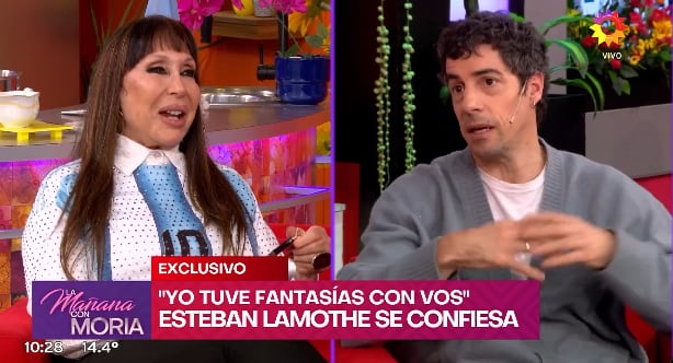 Esteban Lamothe le reveló sus fantasías a Moria Casán