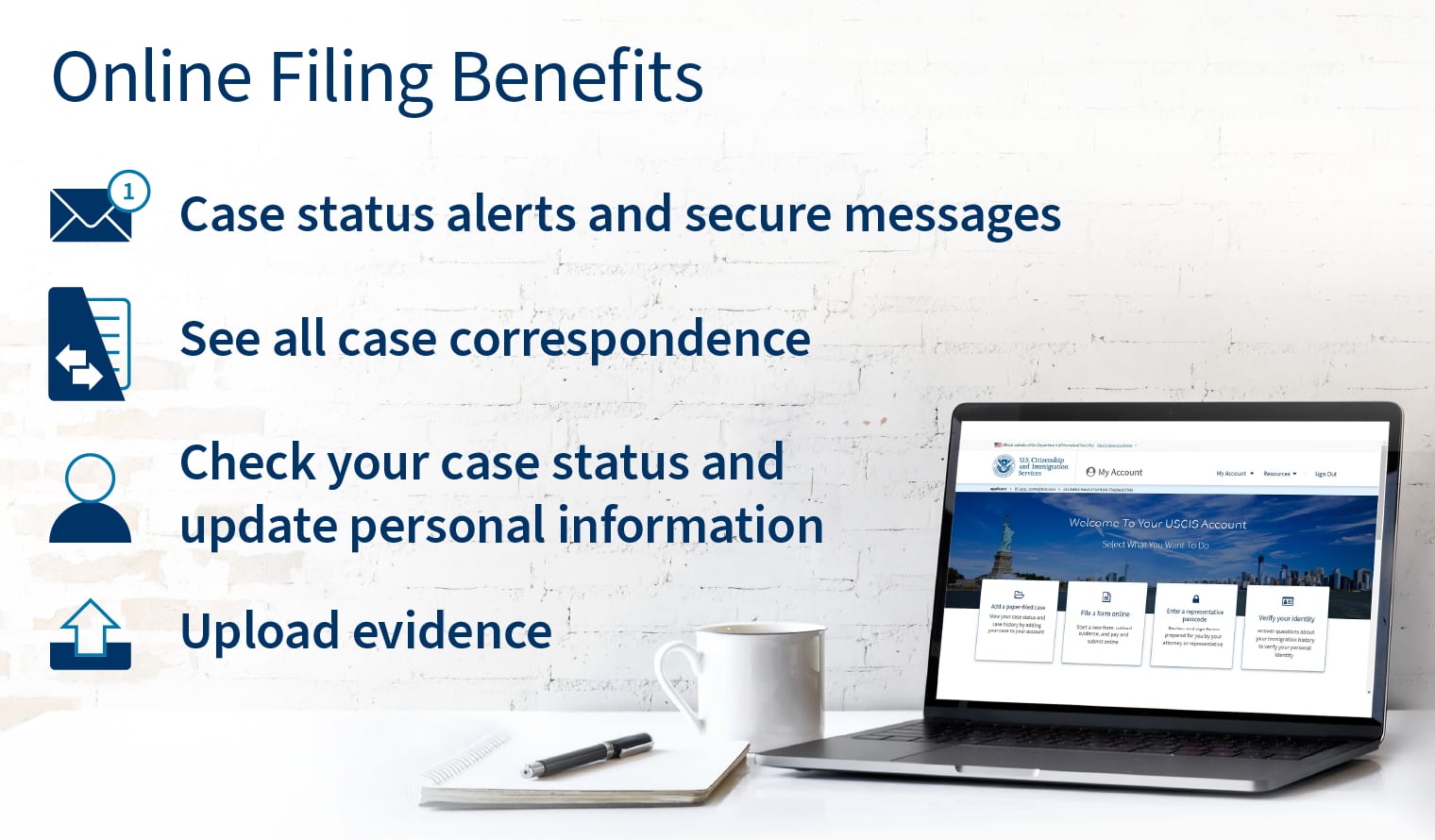 Entre sus beneficios, el sistema facilita verificar el progreso de la solicitud y realizar la actualización de información personal de manera directa