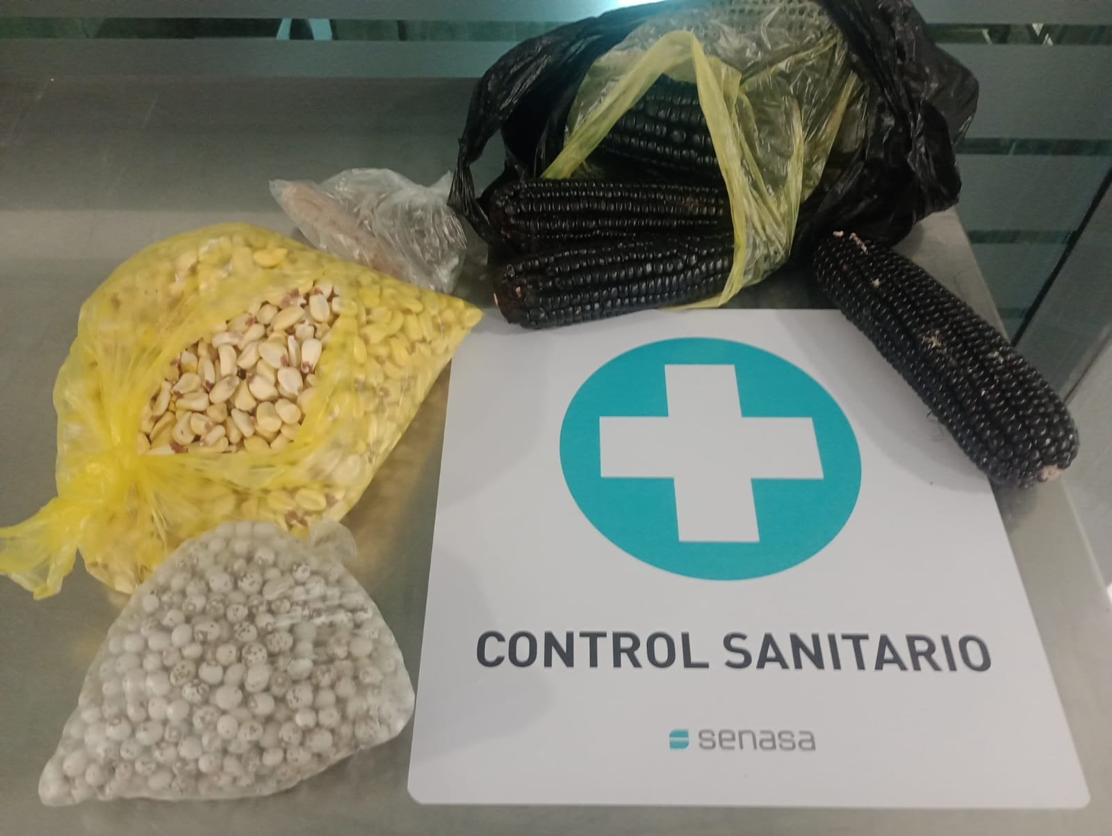Quiso entrar con granos de maíz y de soja desde Perú y lo frenaron en el aeropuerto