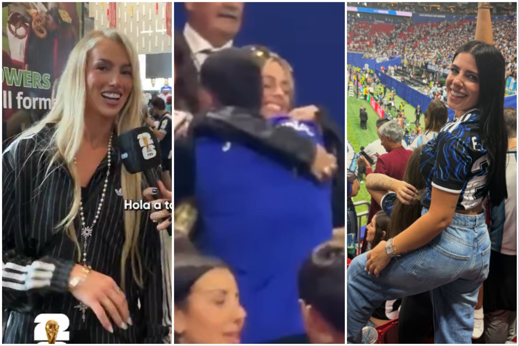 El abrazo infinito de Tini Stoessel con Rodrigo De Paul y la emoción de las mujeres de la Selección