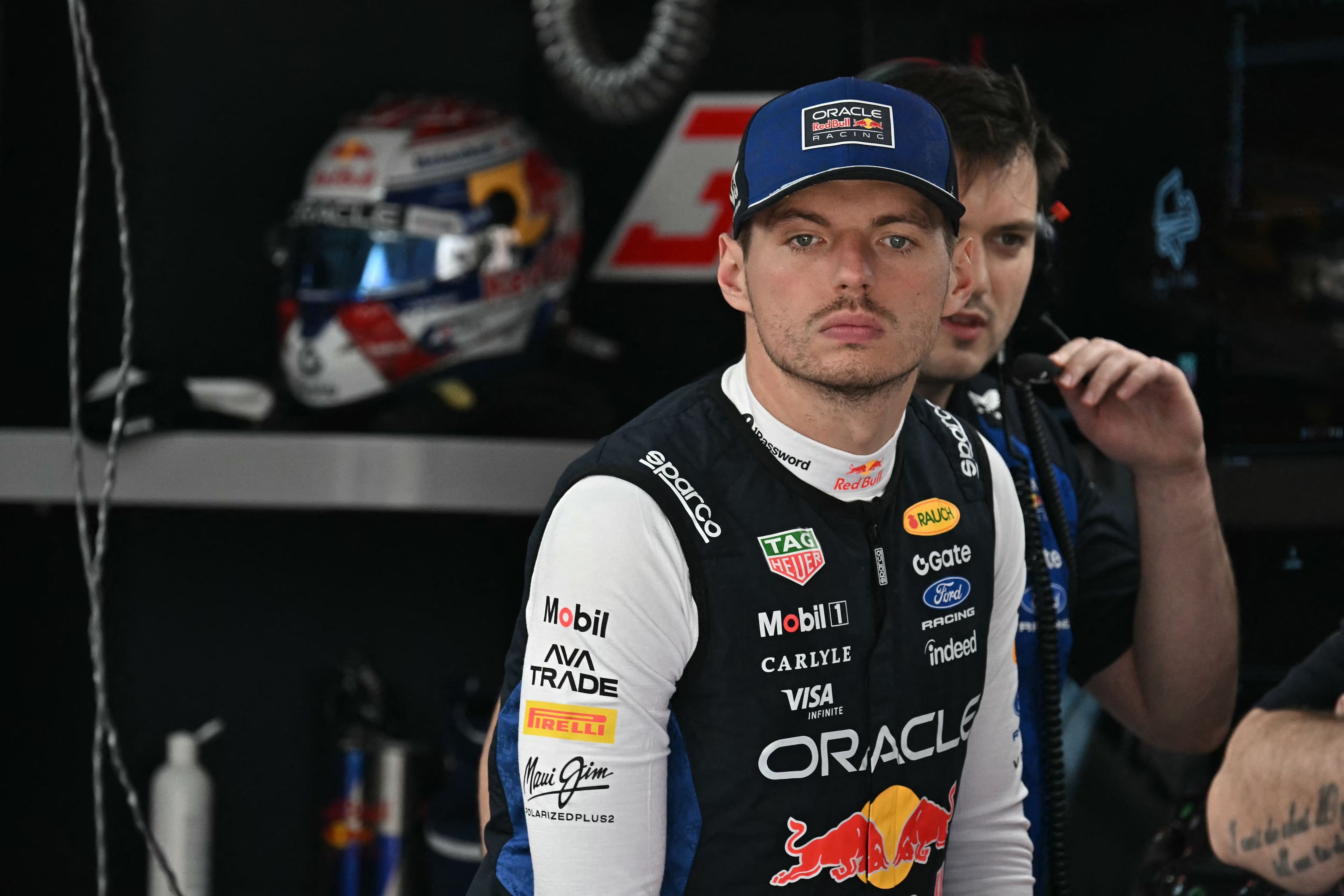 Max Verstappen y toda su concentración depositada en la práctica de Malasia
