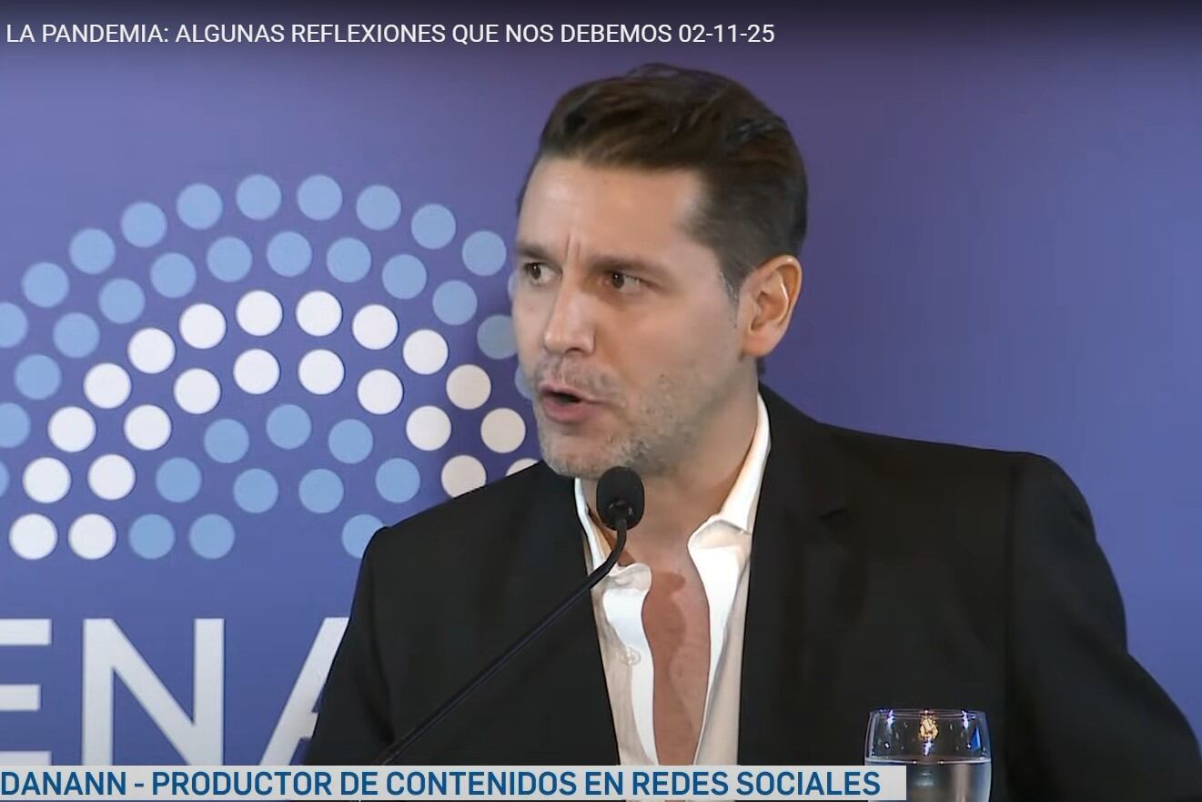 Emanuel Danann, en el acto de Villarruel
