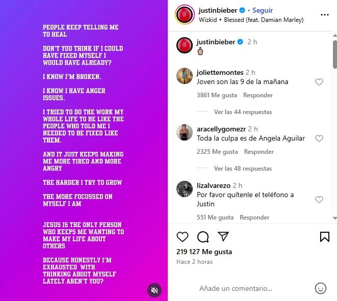 El descargo de Justin Bieber tras la discusión con los paparazzi