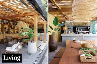 Una casa entre medianeras con un quincho de película para el uso constante