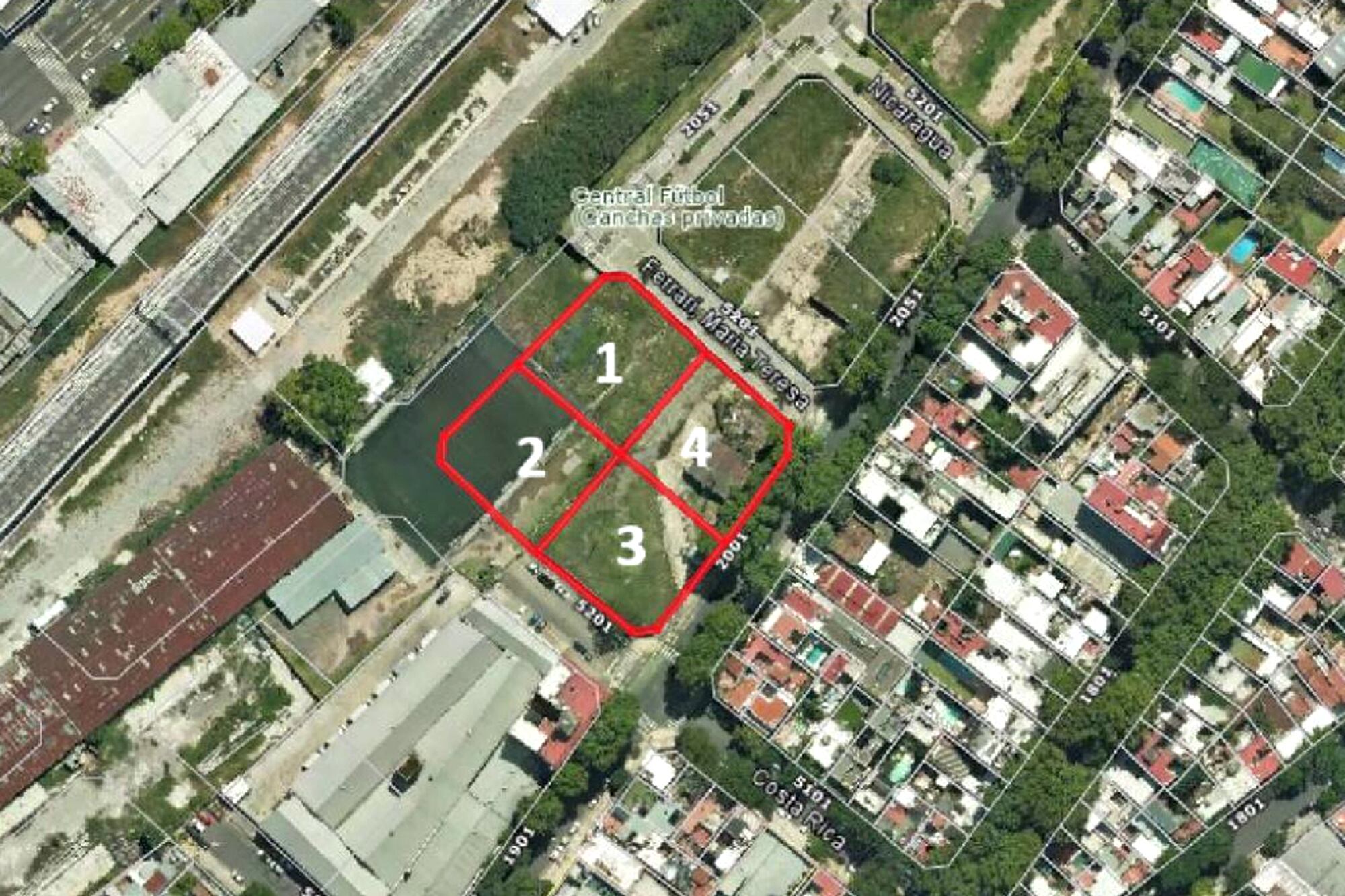 Son cuatro parcelas apto desarrollo inmobiliario