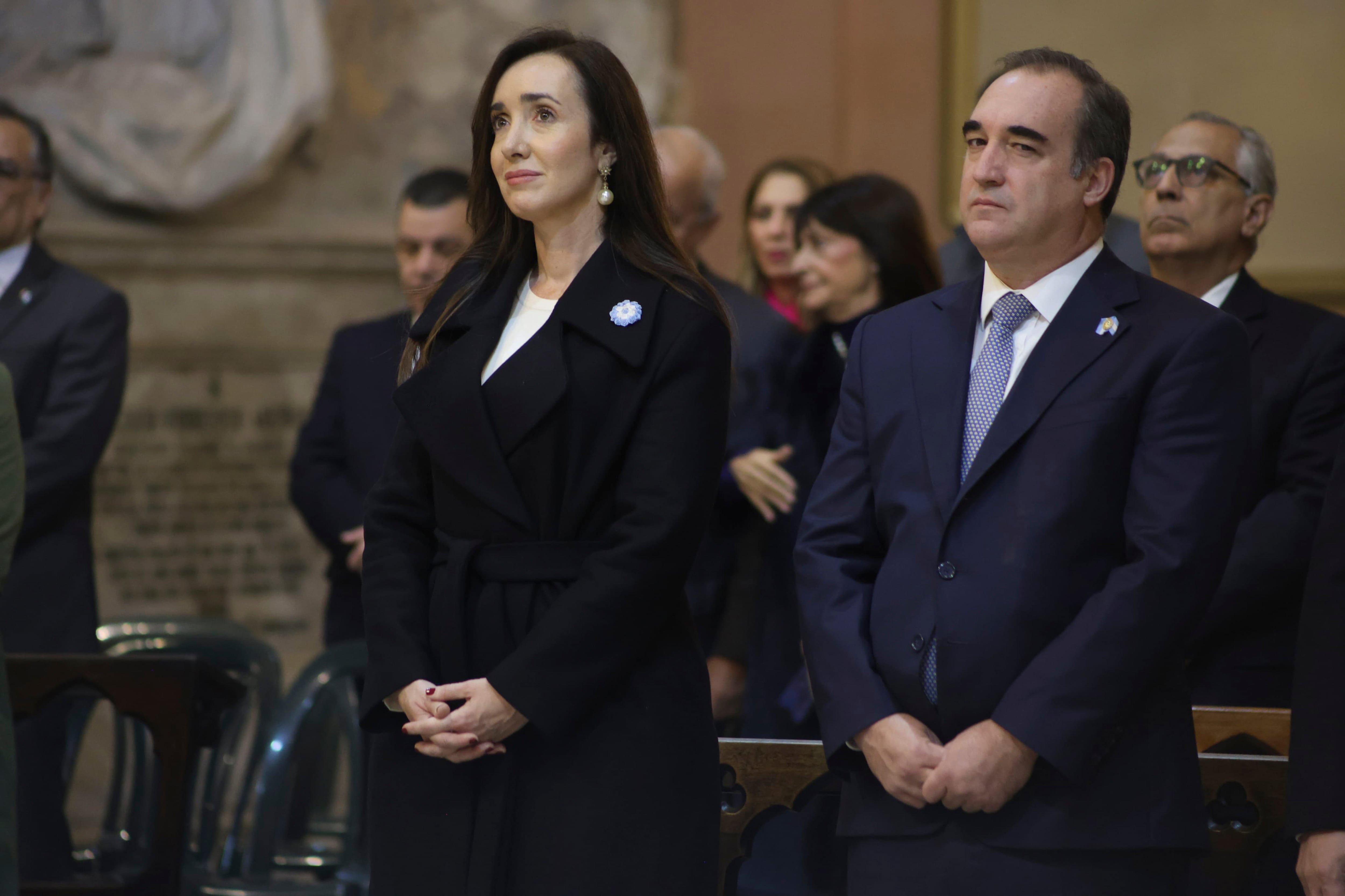 Victoria Villarruel, en primera fila en la Catedral Metropolitana