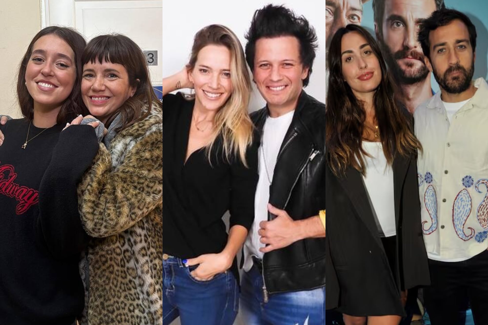 Leticia y Griselda Siciliani, Luisna y Darío Lopilato y Johanna y Nicolás Francella, hermanos que comparten la pasión por la actuación (Foto: Archivo / Gerardo Viercovich - LA NACION)