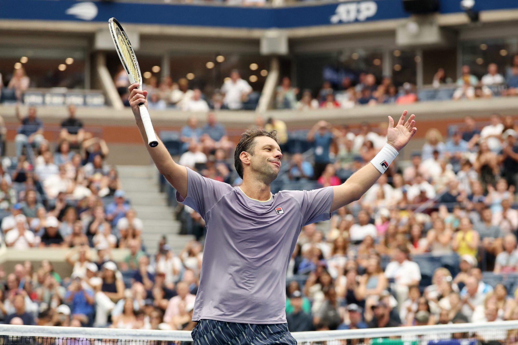 La felicidad de Zeballos tras ganar el punto que le dio le dio el títulos de dobles del US Open