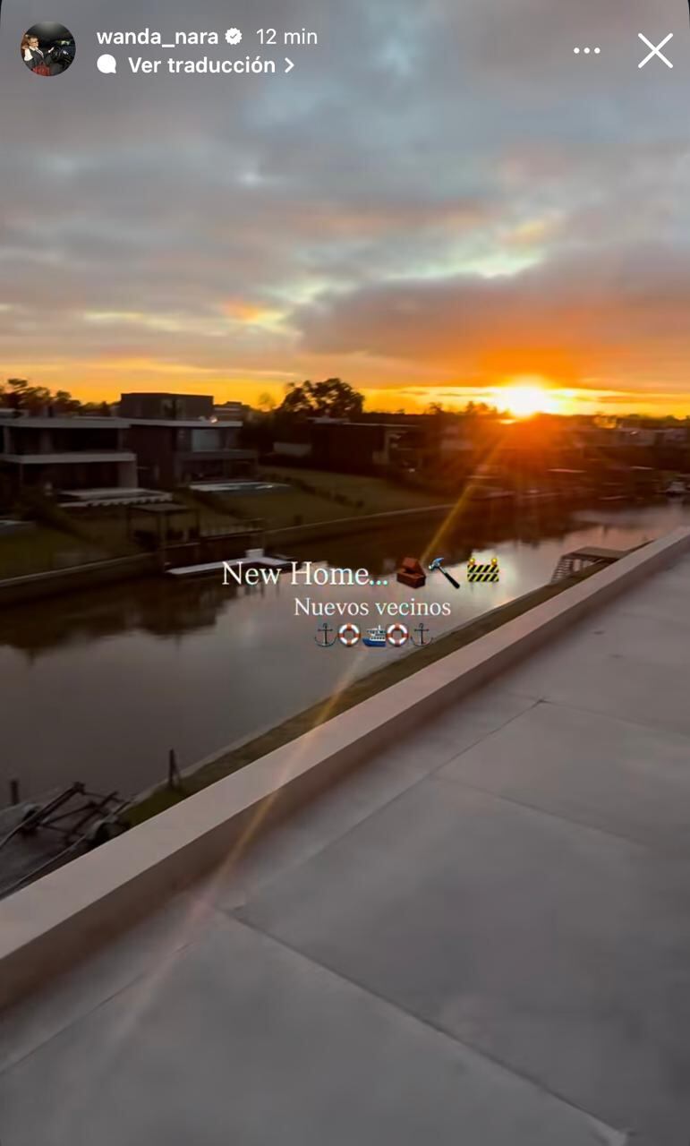 La casa está ubicada en el barrio El Yacht, de Nordelta (Foto: Instagram @wanda_nara)