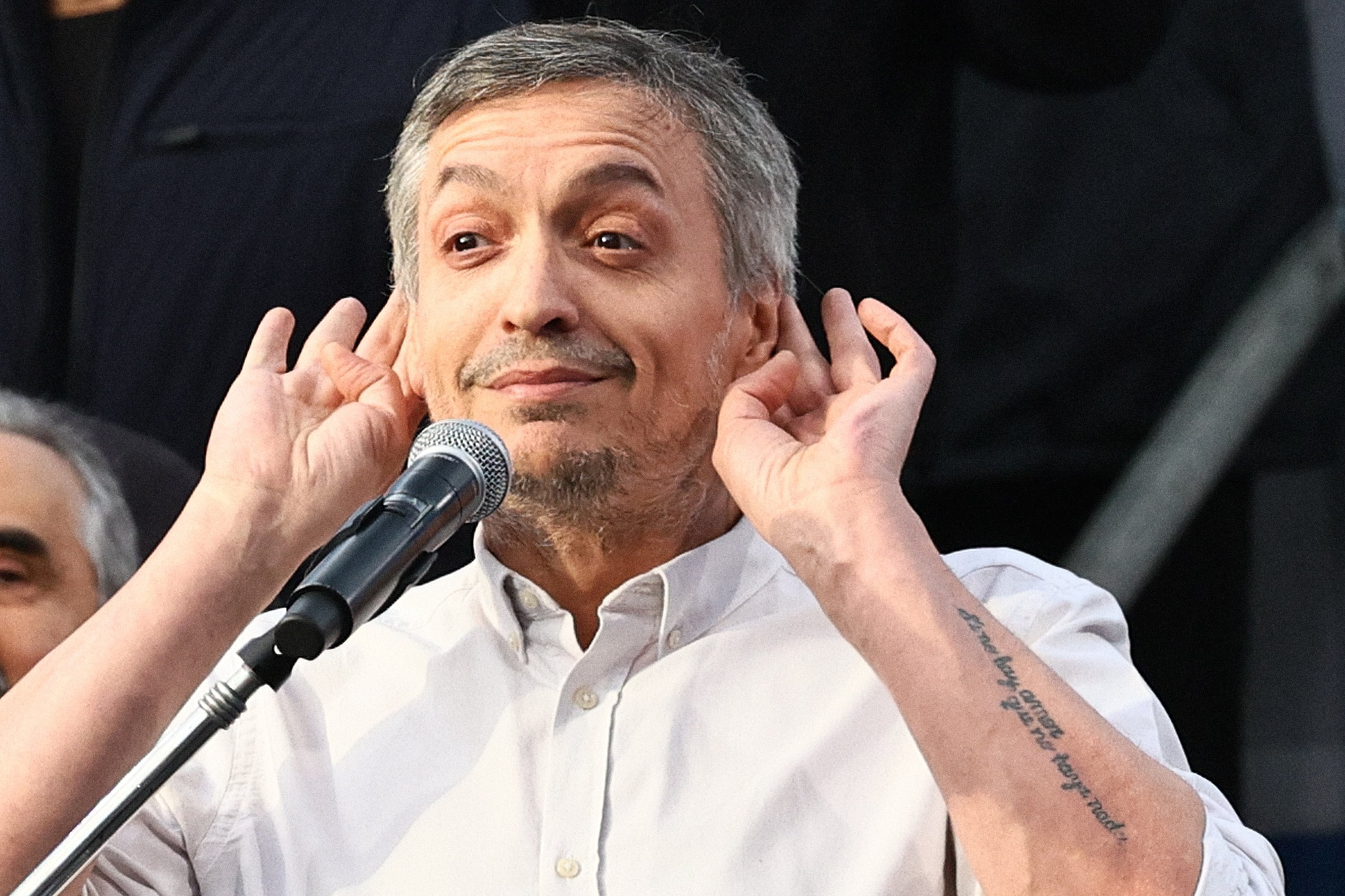 Máximo Kirchner el 20 de junio en un acto en Parque Lezama