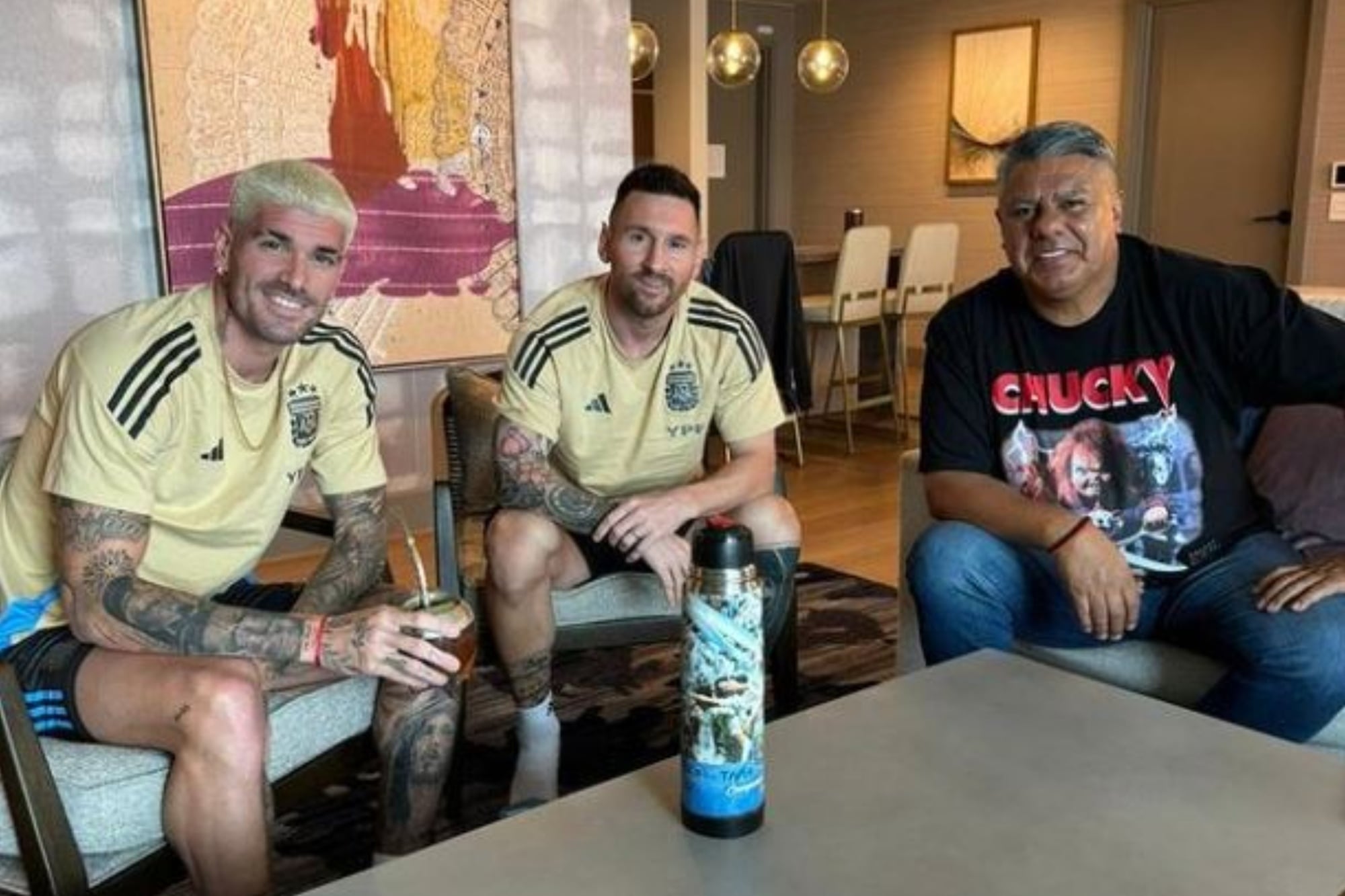 El encuentro entre Claudio Tapia, Lionel Messi y Rodrigo De Paul volverá a darse la semana próxima