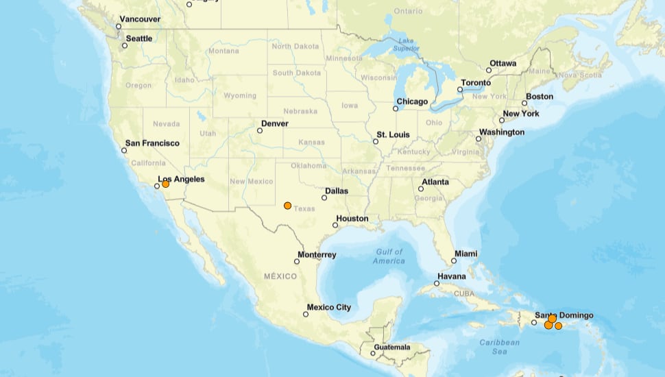 Los temblores ocurridos en EE.UU. durante las últimas horas