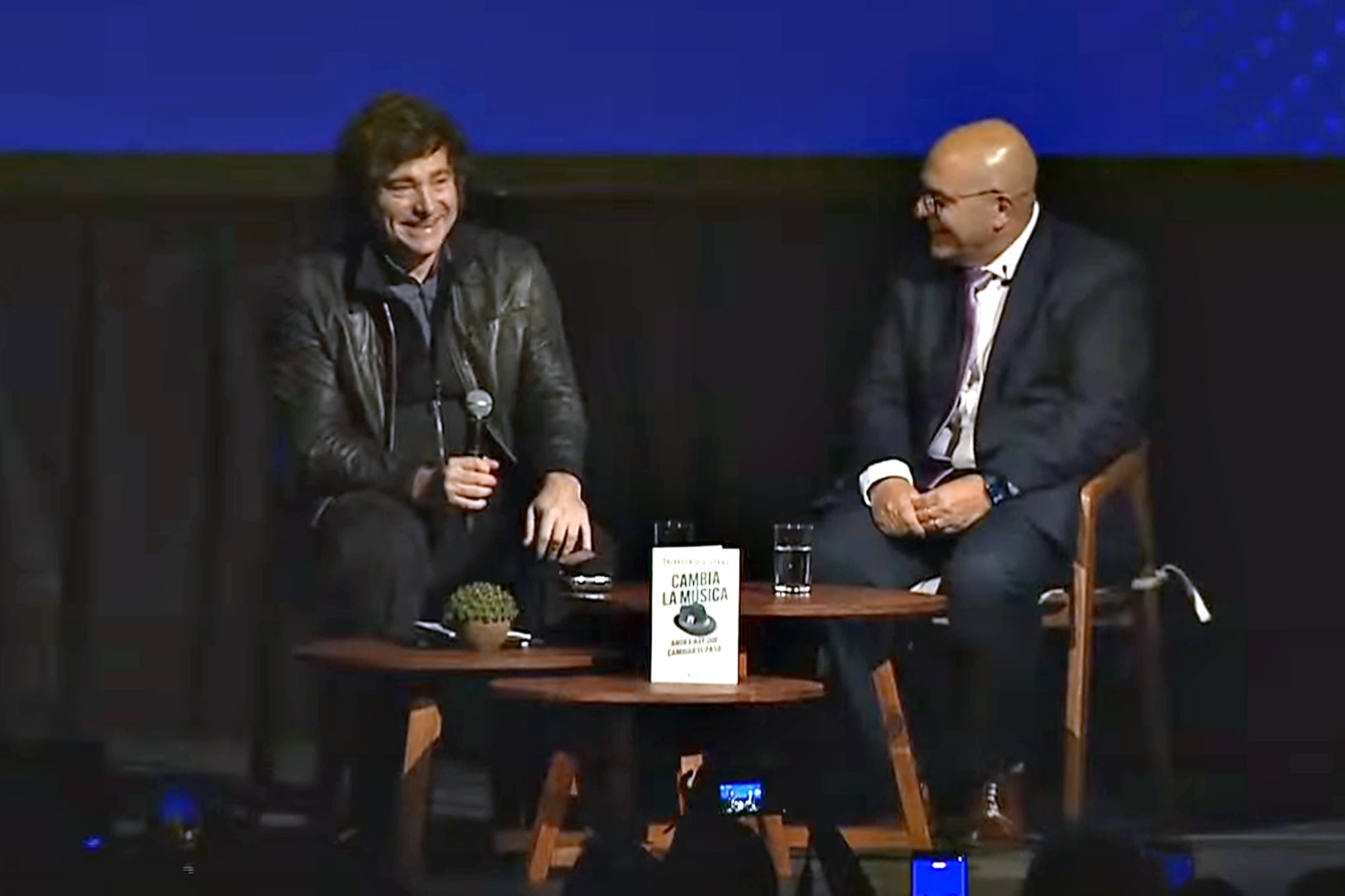 El presidente Javier Milei en la presentación del libro