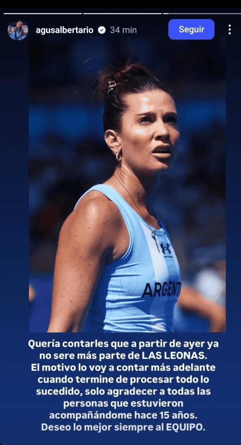 El posteo de Agustina Albertario como despedida al seleccionado de hockey sobre césped