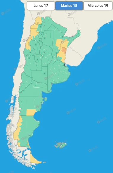 Las provincias afectadas