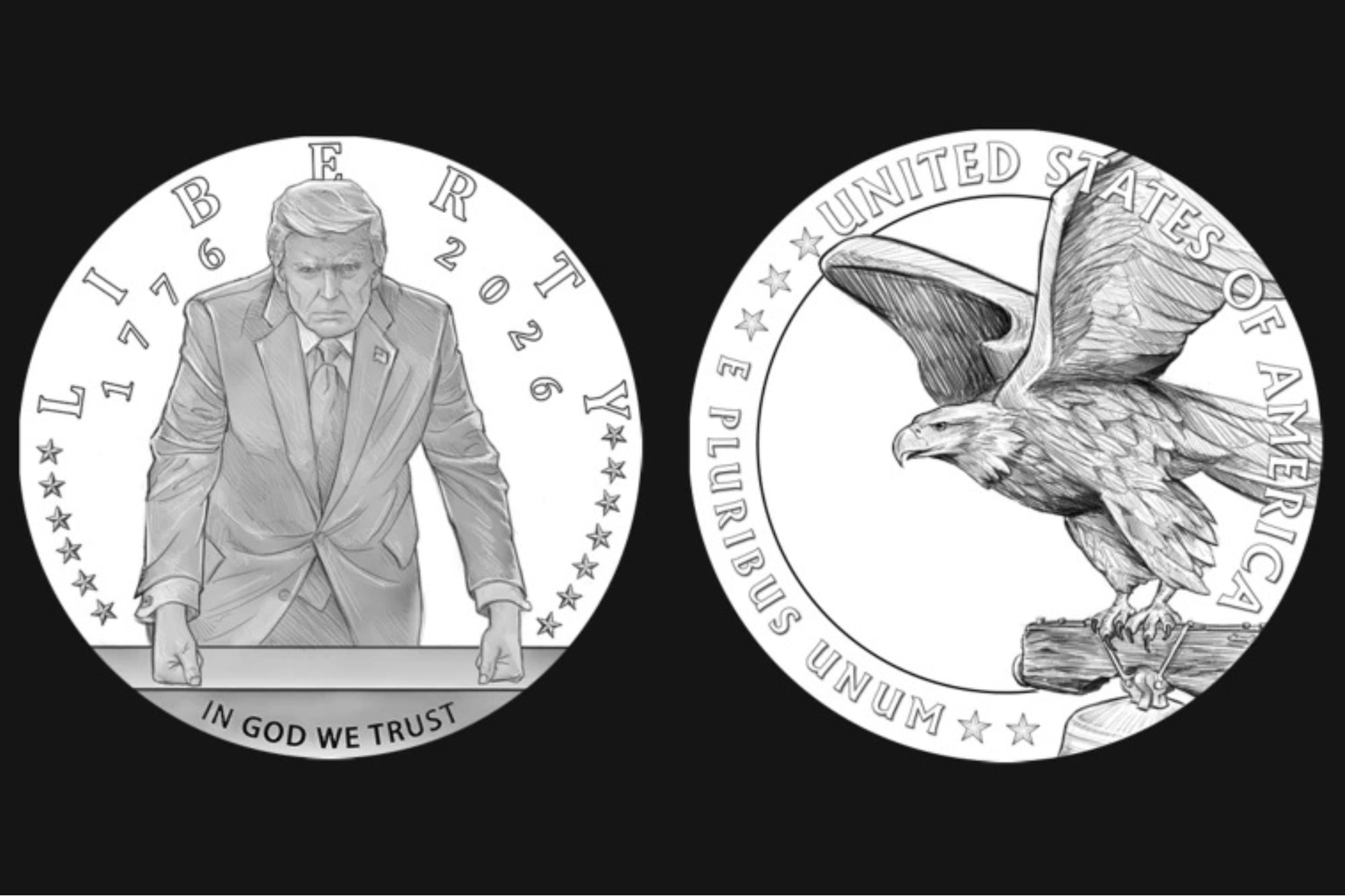 “E pluribus unum”: qué significa la leyenda detrás de la nueva moneda de oro de Donald Trump