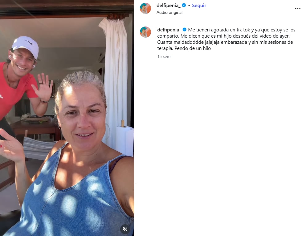 El video con el que Delfi Peña se viralizó (Foto: Captura Instagram/@delfipenia_)