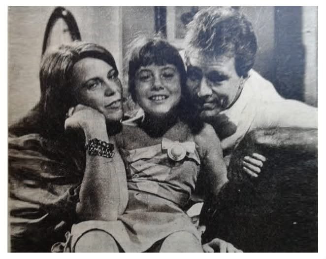 Analía Castro junto a Leonor Manso y Mario Pasik en La fiesta (1987) (Foto: Analía Castro)