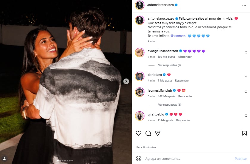 El romántico mensaje de cumpleaños de Anto Roccuzzo para Lionel Messi (Foto: Instagram @antonelaroccuzzo)