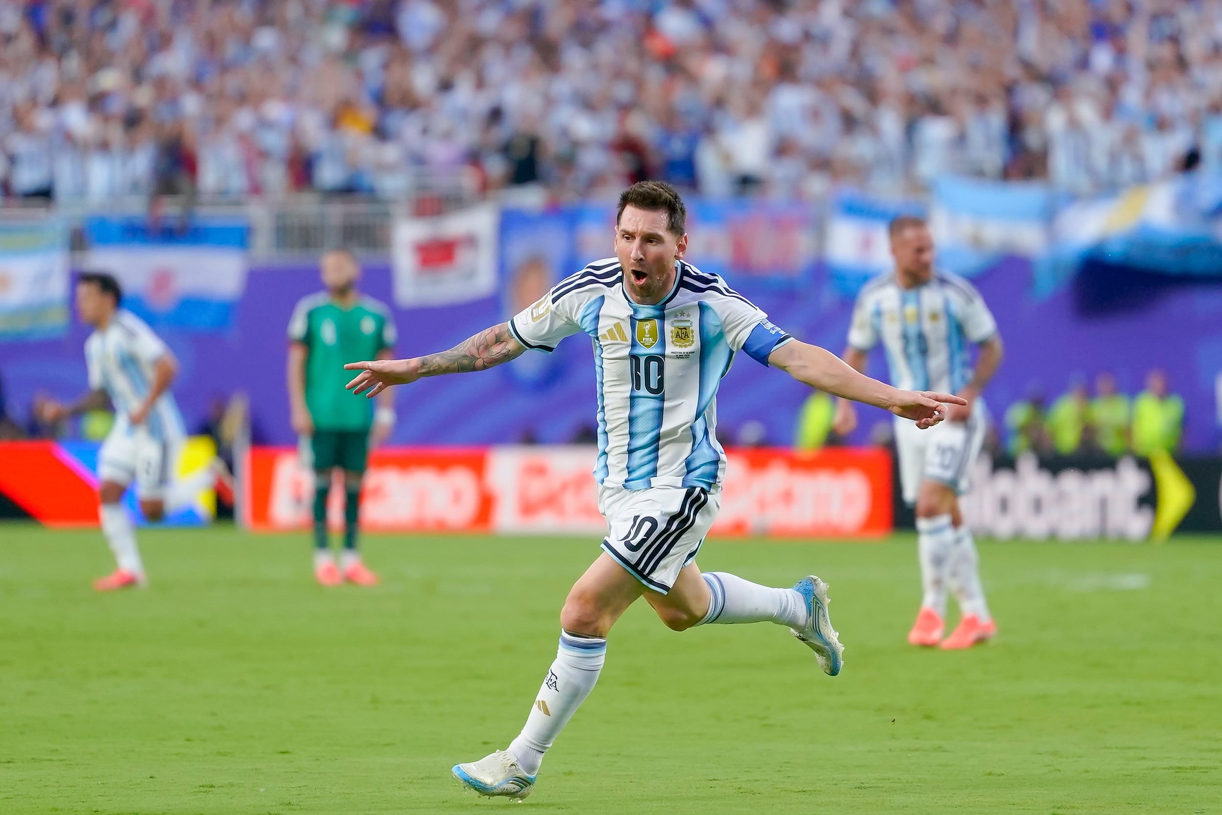 La Argentina ya disputó su partido contr Argelia en el Arrowhead Stadium de Kansas City