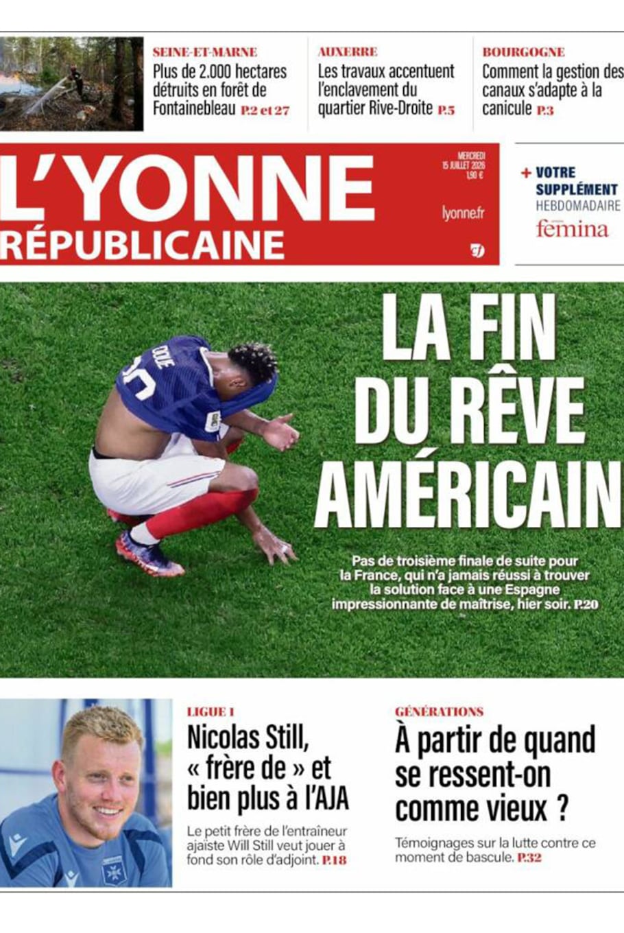 Las tapas de los diarios franceses tras la derrota ante España en el Mundial 2026