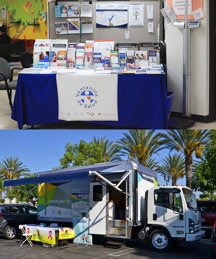 Las Unidades Móviles de Salud brindan servicios a mexicanos e hispanos en sus comunidades, como la aplicación de algunas vacunas (https://ventanillasdesaludums.org/)