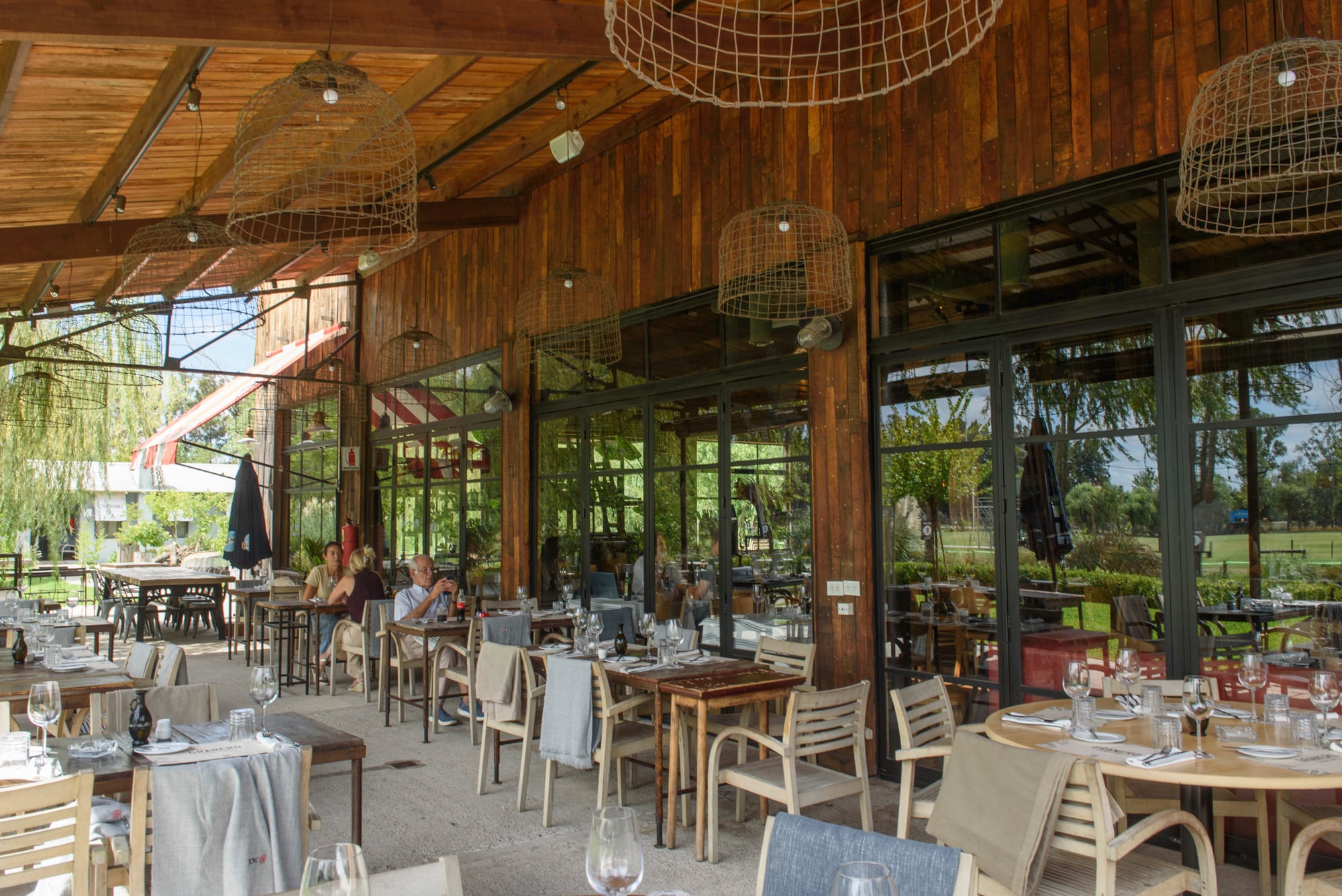 La galería con vista al jardín