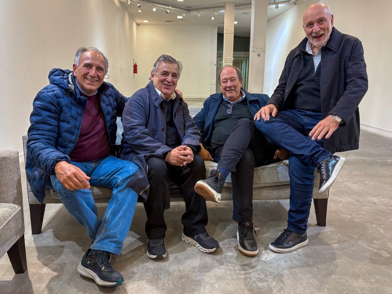 Walter Ceballos, Mario Negri, Ernesto Sanz y Jesús Rodríguez tras el debate partidario