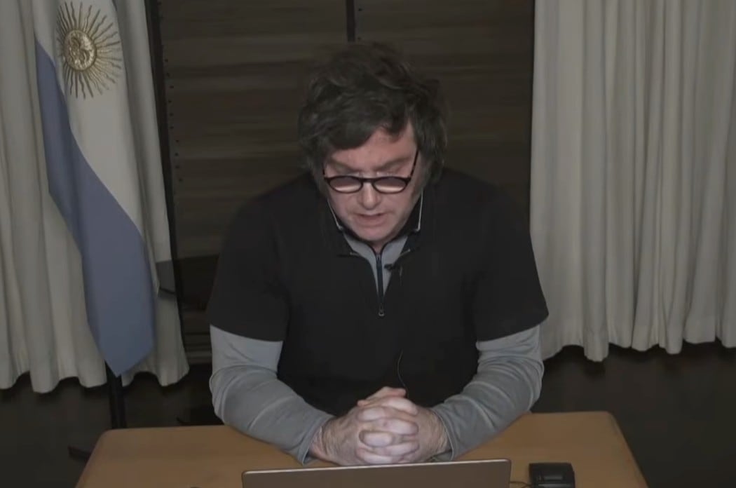 El presidente Javier Milei durante el 62° Coloquio de IDEA