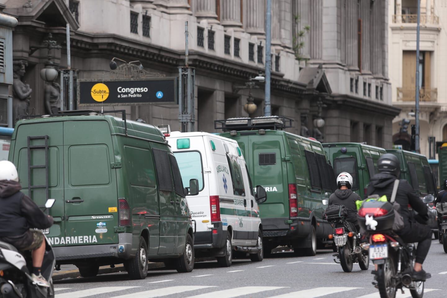 Previa de la marcha de los jubilados en la zona del Congreso
