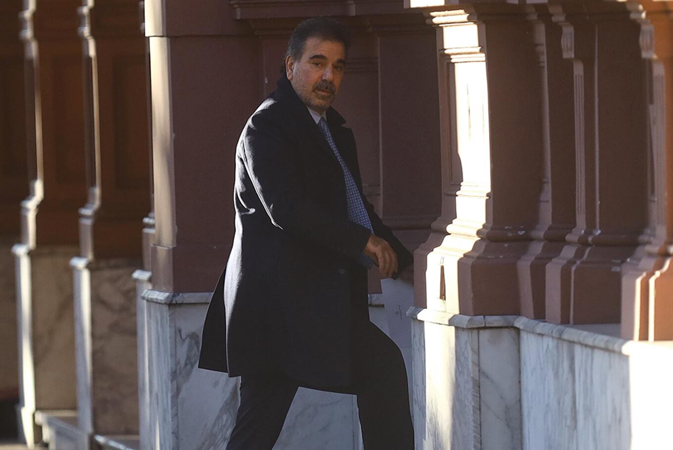 Consejo de Mayo en la Casa Rosada. Cristian Ritondo llegando a la reunión