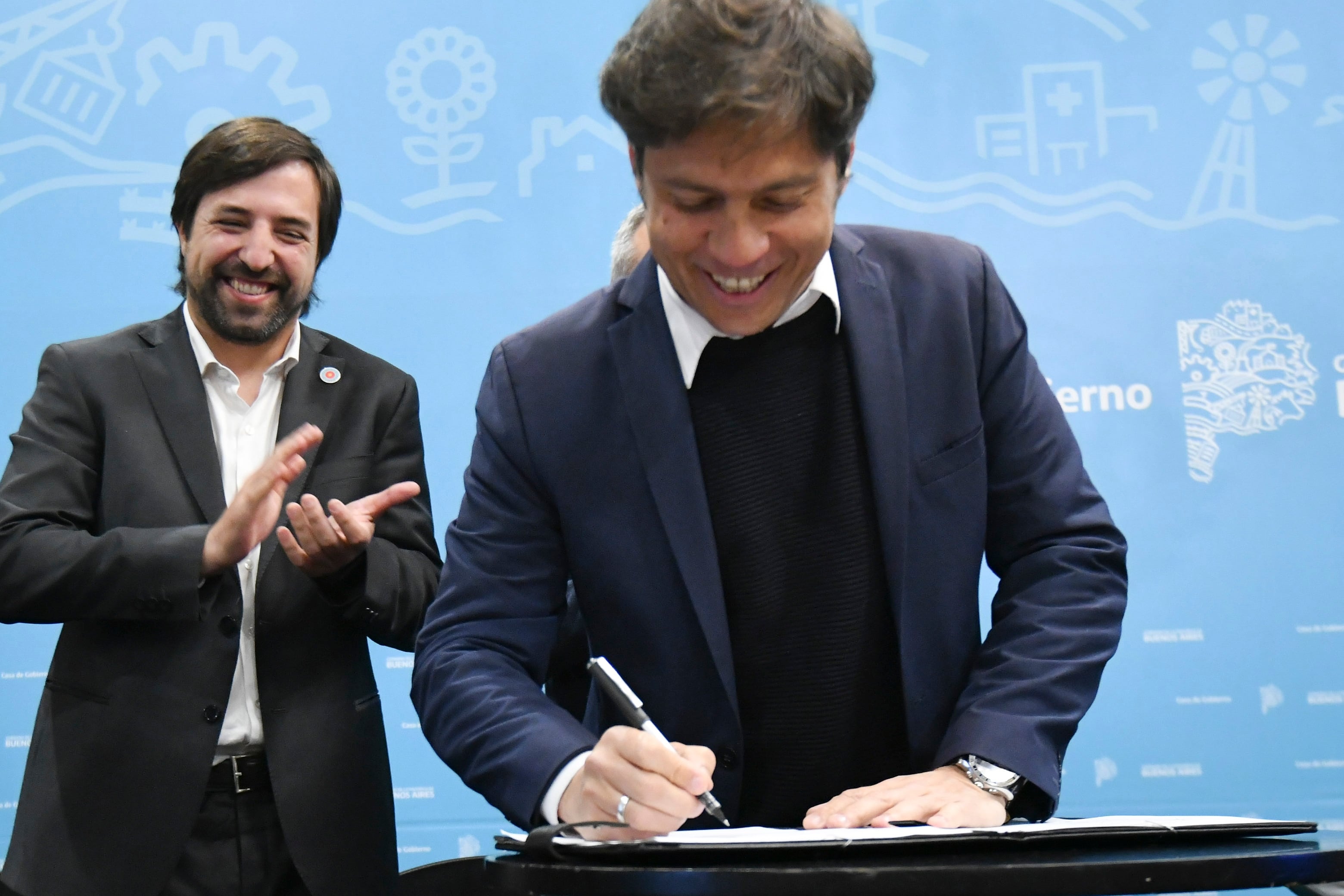 Kicillof con Nicolás Kreplak, el ministro de Salud bonaerense