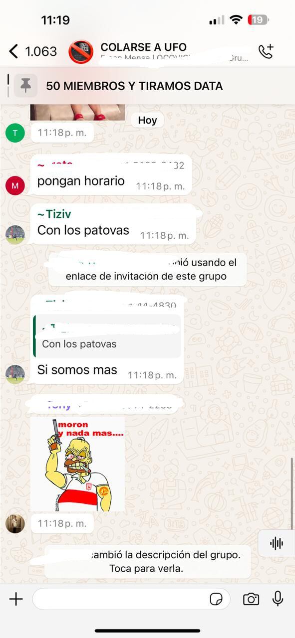 Los organizadores eran menores de edad