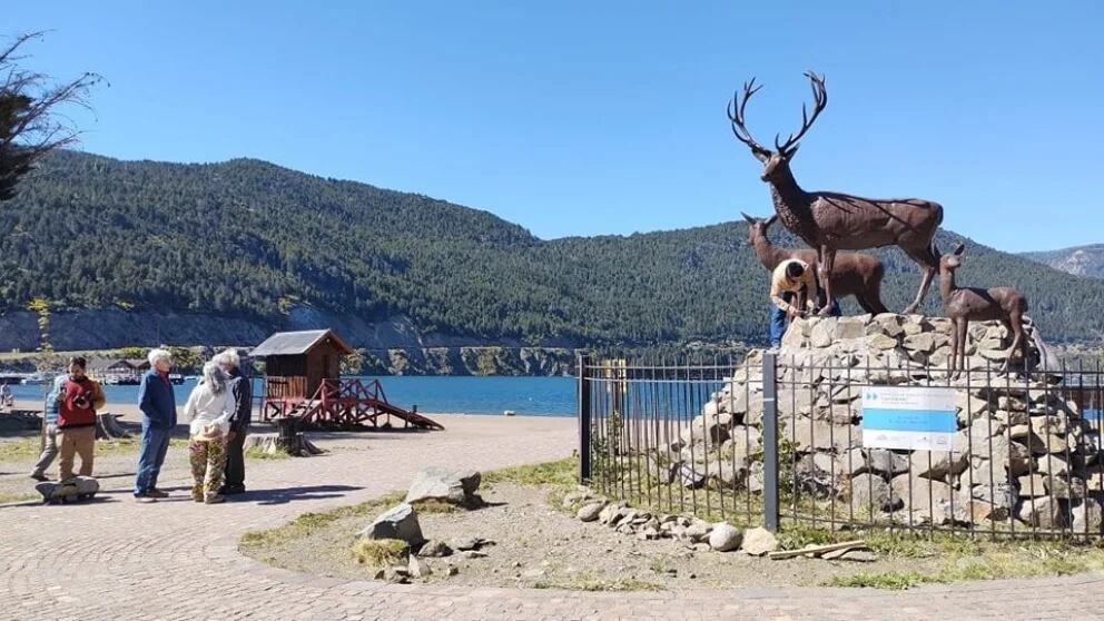 La escultura de Los Ciervos, cerca de donde ocurrió el incidente