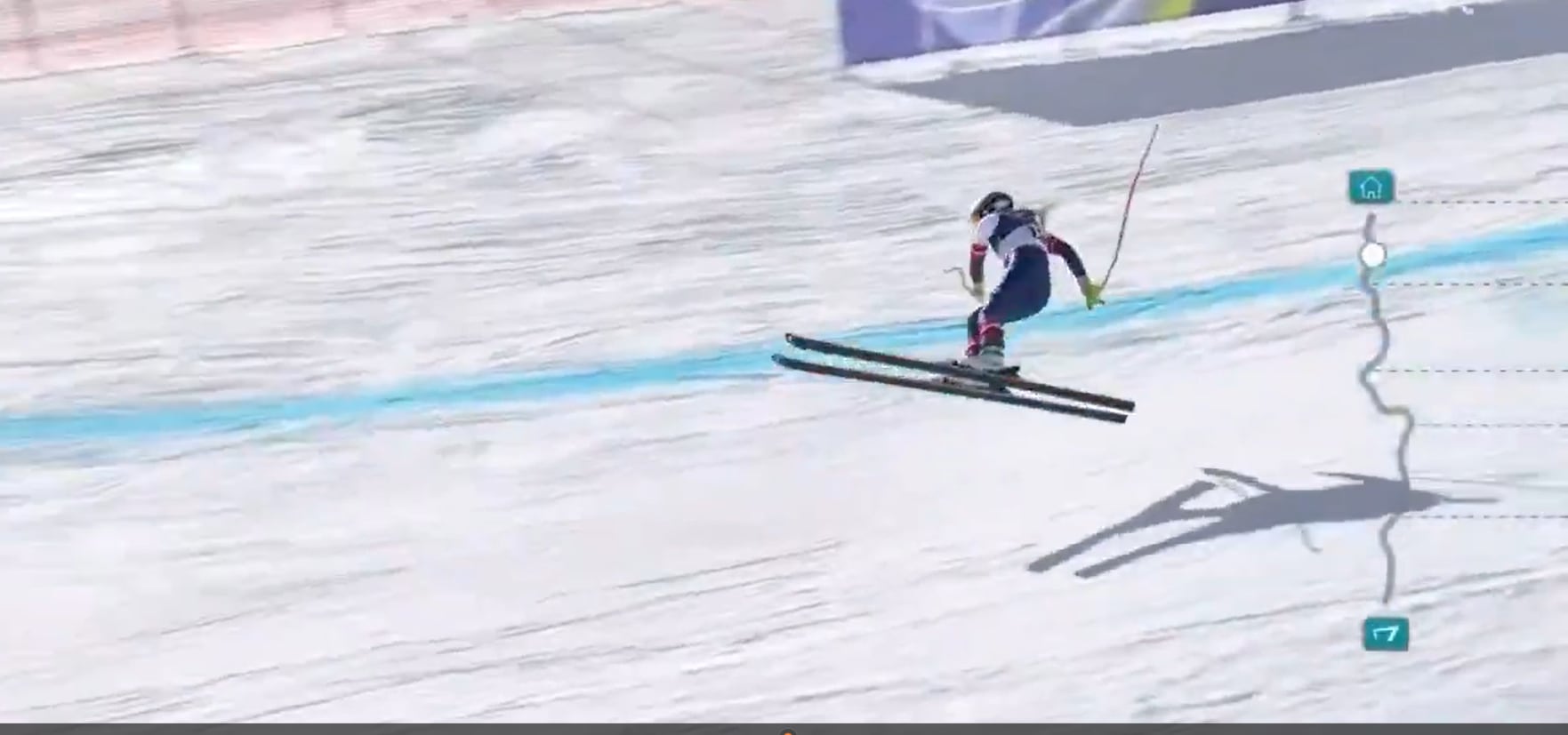 Lindsey Vonn sufrió una fuerte caída en los Juegos Olímpicos de invierno y debió ser evacuada en helicóptero