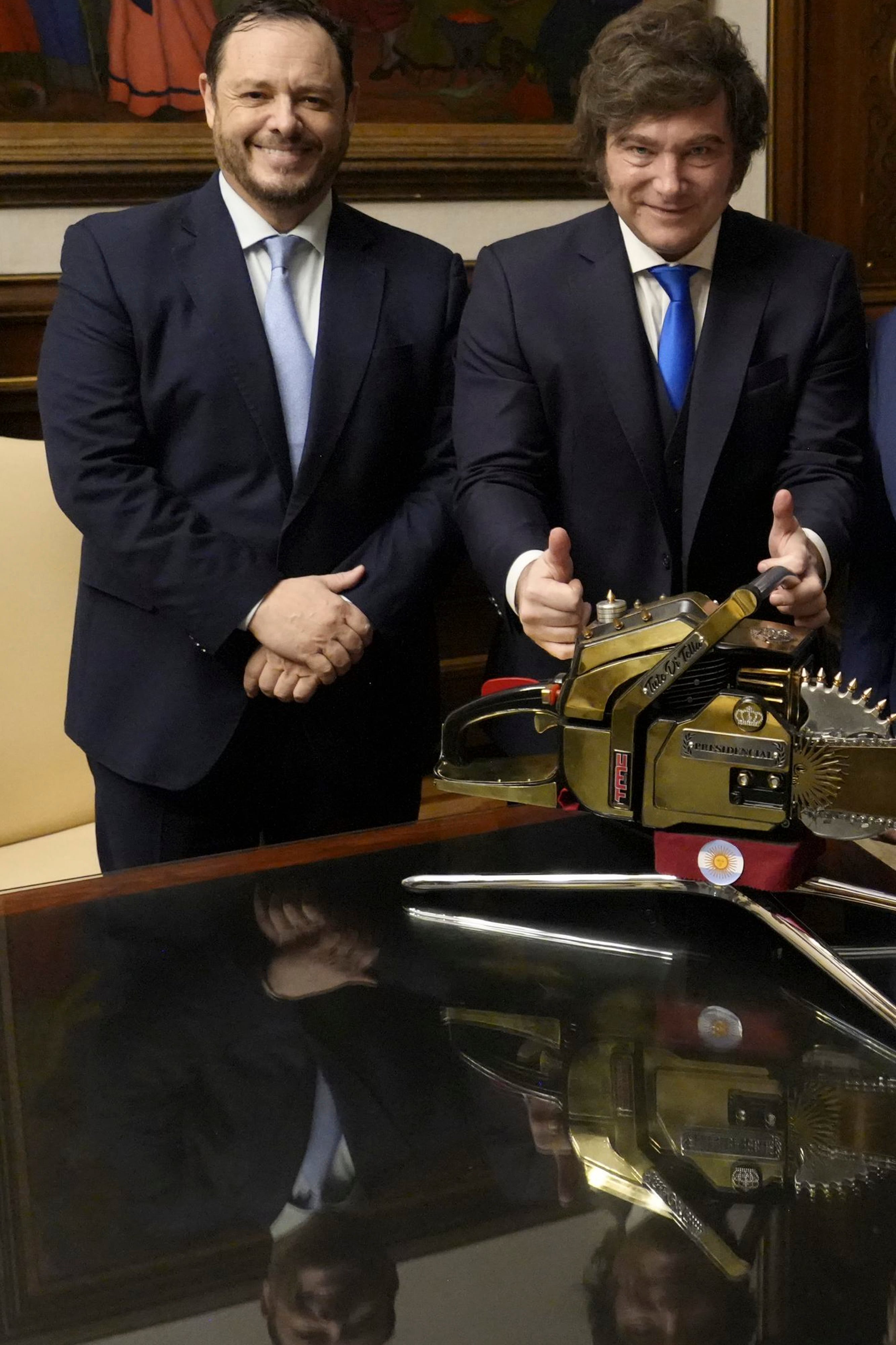 Javier Milei y Demian Reidel